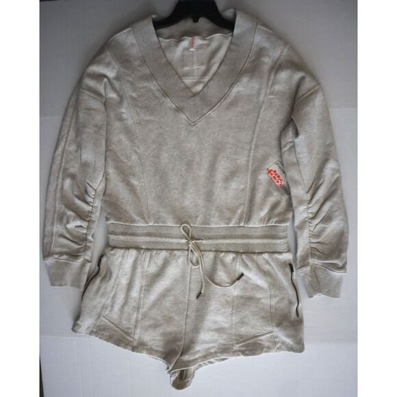 Free People Movement OB2023564 Women's Sz XL Gray Heather Intercept Romper - Picture 12 of 13